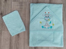 Рушник Ramel "Жираф", хлопчик, дівчинка, бірюзовий 80*80