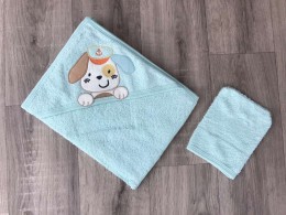 Полотенце Ramel "Собачка"бирюзовый, мальчик 75*80