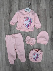 Комплект Findik "Unicorn", персиковий, дівчинка 3 місяці