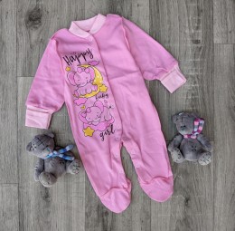 Чоловічок-комбінезон "Happy", дівчинка 0-3-6 місяців
