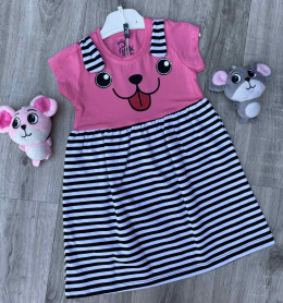 Платье Mini Pink "Полоска", розовый, 2-3-4-5 лет