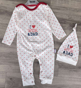Чоловічок Murat baby "I ❤️ mum, dad", білий, унісекс 3-6-9-12 місяців