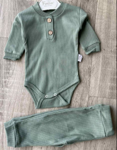 Комплект Findik "Рубчик", хакі, хлопчик 3-6-9-12 місяців