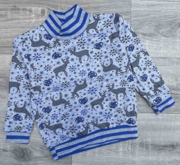 Водолазка " Новорічна" хлопчик, сіра з синім 2-3-4-5 років