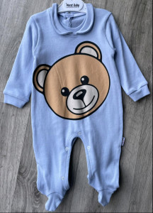 Человечек Murat Baby "Мишка" голубой, мальчик 3-6-9-12 месяцев