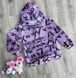 Товстовка "Літери" бузкова, дівчинка 2-3-4-5 років