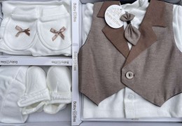 Комплект Baby Biss "Однотонный" бежевый,  мальчик  0-6 месяцев