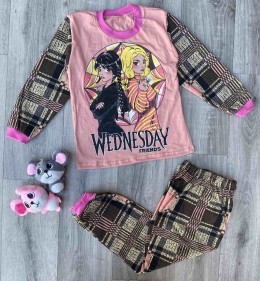 Піжама "Wednesday" персикова, дівчинка 5-6-7-8 років