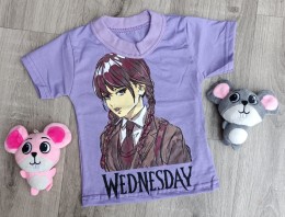 Футболка "Wednesday" бузкова, дівчинка 1-2-3-4-5 років