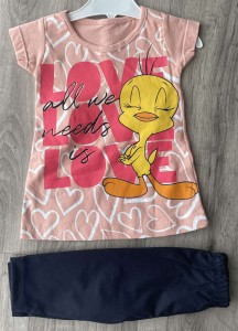 Костюм Buyomus "Love" персиковый, девочка 2-3-4-5лет