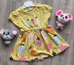 Платье Lovita "Fruit" жёлтое, 1-2-3-4 года