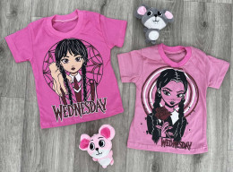 Футболка "Wednesday" рожева, дівчинка 1-2-3-4-5 років