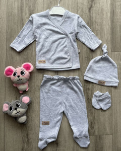 Комплект Findik "Рубчик" сірий, унісекс 0-3 місяців