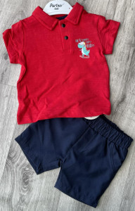 Костюм Partner "Bro" красный, мальчик 9-12-18-24 месяцев