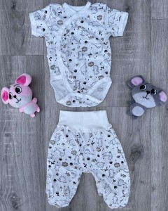 Комплект "Динозаври" бежевий, унісекс 0-3 місяців