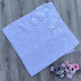 Плед Miz Mit "Аист" белый, унисекс 80/90