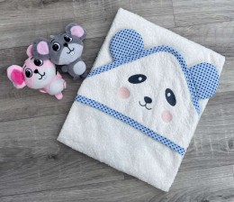 Рушник Ramel "Панда" білий з блакитним 80/80, хлопчик