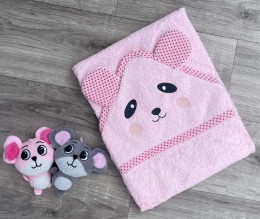 Рушник Ramel "Панда" рожевий 80/80, дівчинка