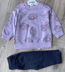 Костюм  Bebico "Цветочки" сиреневый, девочка 6-12-18-24 месяцев