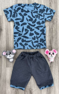 Костюм "Пір'я" блакитний, хлопчик 2-3-4-5-6 років