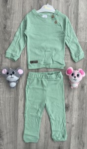 Костюм Mini Love "Рубчик" зелёный, мальчик 9-12-18 месяцев