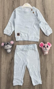 Костюм Mini Love "Рубчик" голубой, мальчик 9-12-18 месяцев