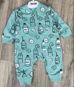 Чоловічок Murat "Milk" бірюзовий, унісекс 3-6-9-12 місяців