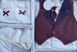 Комплект Baby Biss "Classic" бордо, мальчик 0-3 місяців
