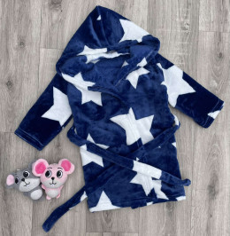 Халат "Зірочка" синій, хлопчик 6-7-8 років