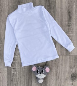 Водолазка "Інтерлок" біла, унісекс 2-3-4-5-6 роки