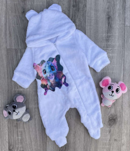 Чоловічок "Dragon" білий, унісекс 3-6-9 місяців