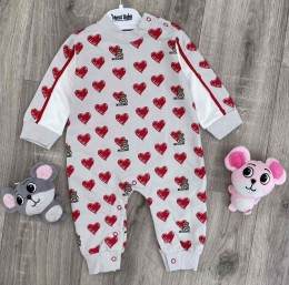 Чоловічок Murat Baby "Серця" сірий, дівчинка 3-6-9-12 місяців