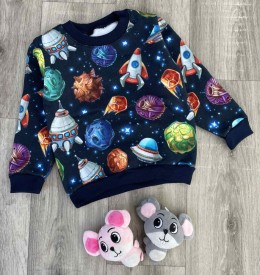 Реглан "Космос" синій, хлопчик 2-3-4-5 років