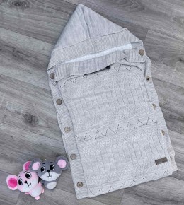 Конверт Becol "В'язка" бежевий, унісекс 0-3 місяця