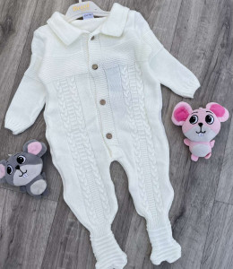 Чоловічок Becol "В'язка" молочний, унісекс 3-6-9 місяців