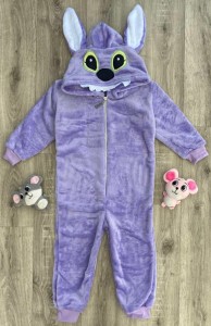 Кигуруми "Стич" сиреневый, девочка 2-3-4-5 лет