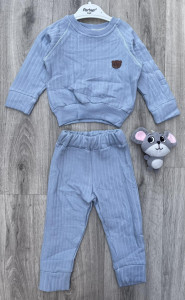 Костюм Partner "Рубчик" голубой , мальчик 9-12-18-24 месяцев