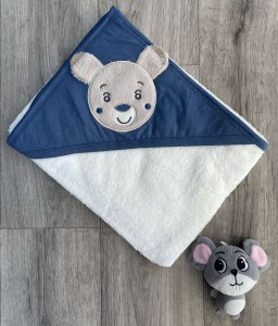 Рушник Ramel "Ведмедик" синій , хлопчик 80*90