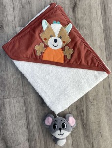 Рушник Ramel "Єнотик" бордо, унісекс 80*90