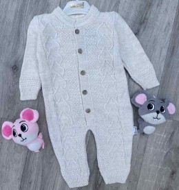 Чоловічок Becol "В'язка" бежевий, унісекс 6-9-12 місяців