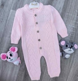 Чоловічок Becol "В'язка" персиковий, дівчинка 6-9-12 місяців