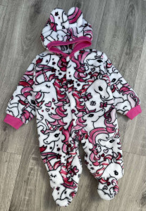 Чоловічок "Єдиноріжка" рожевий, дівчинка 6-9-12 місяців