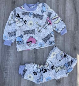 Пижама "Angry birds" сіра, дівчинка 1-2-3-4-5 років