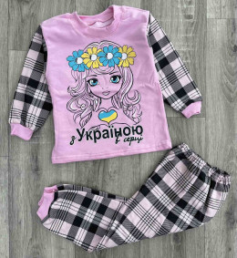 Пижама «Украина» розовый, девочка 2-3-4-5-6 лет