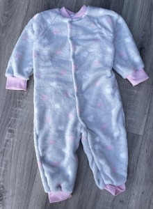 Спальник «Сердечки»  серый, девочка 2-3 года