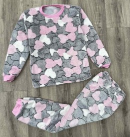 Пижама «Сердечки» розовый, девочка 6-7-8 лет