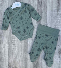 Комплект Findik «Кульбаба» хакі, дівчинка 0-3-6 місяців