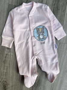 Чоловічок «Bear» рожевий, дівчинка 0-3-6-9 місяців