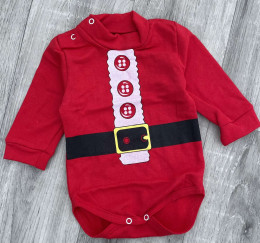 Боді «Санта» червоний, хлопчик 6-9-12-24 місяців