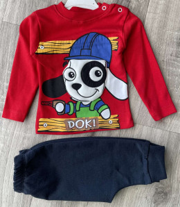 Костюм Crazy Baby «Doki» красный, мальчик 9-12-18 месяцев